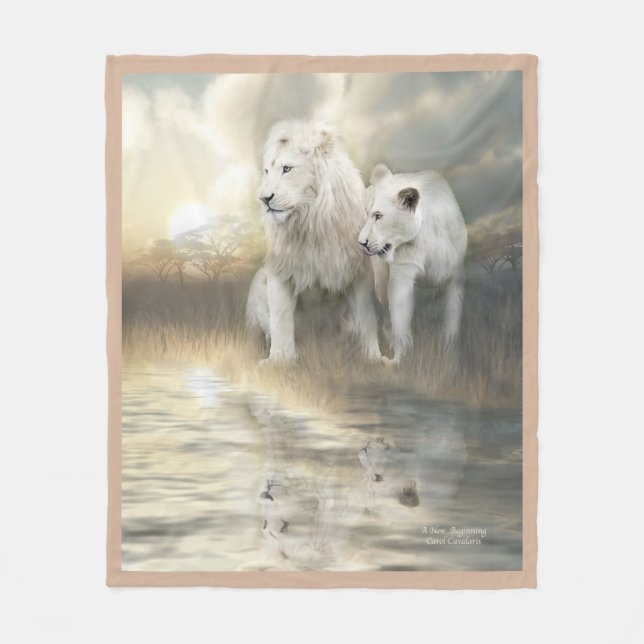 Eine neue Anfang-Kunst-Fleece-Decke Fleecedecke (Vorderseite)