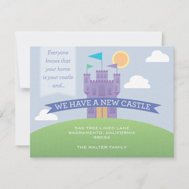 Eine neue Ankündigung über die Burg (Vorderseite)