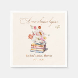 Eine neue Ära beginnt Brautparty Blumen Serviette