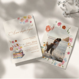 Eine neue Ära beginnt Brautparty Florales Foto Einladung