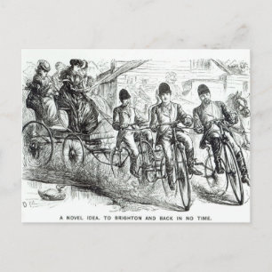 Eine neue Art, nach Brighton zu reisen, 1864 Postkarte