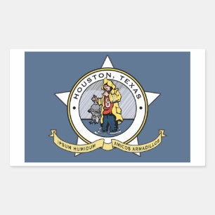 Eine neue Flagge für Houston-Aufkleber Rechteckiger Aufkleber