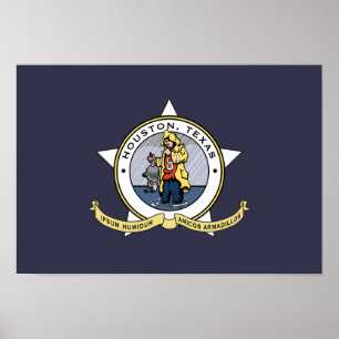 Eine neue Flagge für Houston-Poster Poster