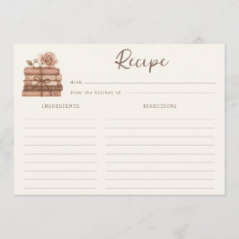 Eine neue Kapitel Brautparty Rezeptkarte