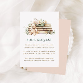Eine neue Kapitel Floral Book Request Card Begleitkarte