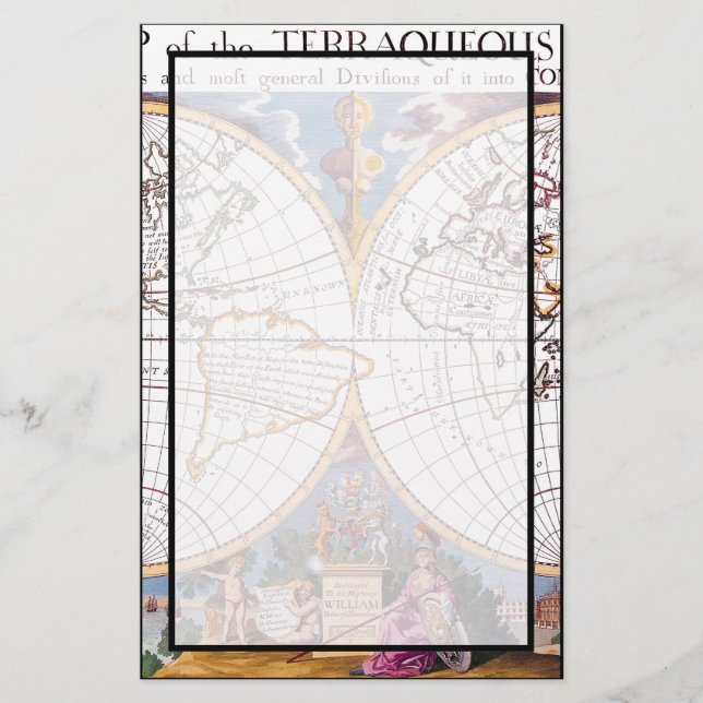 Eine neue Karte der schrecklichen Globe-Stationeri (Vorderseite)