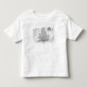 Eine neue Karte des Königreiches von England Kleinkind T-shirt