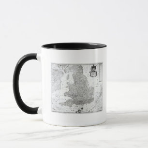 Eine neue Karte des Königreiches von England Tasse