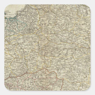 Eine neue Karte des Königreichs Polen Quadratischer Aufkleber