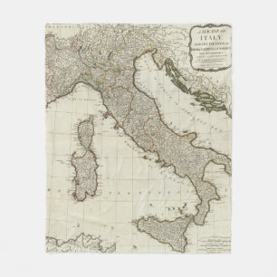 Eine neue Karte von Italien mit den Inseln von Fleecedecke