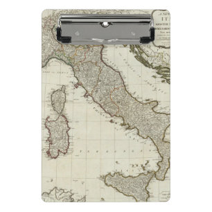 Eine neue Karte von Italien mit den Inseln von Mini Klemmbrett