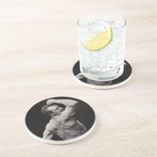 Eine neue Pose von StrongMen Eugen Sandow Bodybuil Getränkeuntersetzer