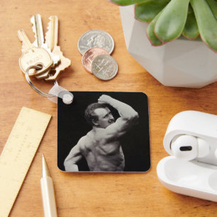 Eine neue Pose von StrongMen Eugen Sandow Bodybuil Schlüsselanhänger