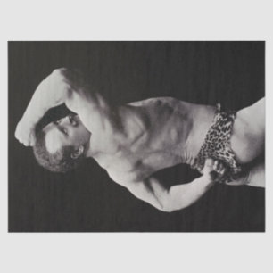 Eine neue Pose von StrongMen Eugen Sandow Bodybuil Seidenpapier