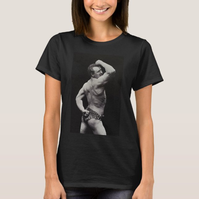 Eine neue Pose von StrongMen Eugen Sandow Bodybuil T-Shirt (Vorderseite)