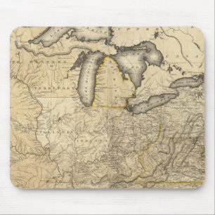 Eine neue und richtige Karte der Staaten Mousepad