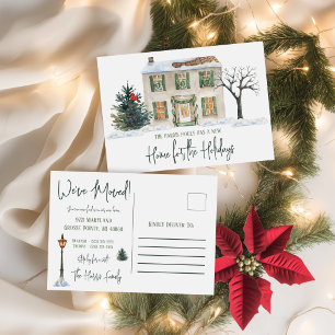 Eine neue Zuhause für die Holidays Moving Annoucem Postkarte