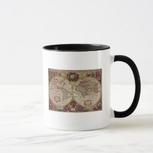 Eine neues Land-und Wasser-Karte der gesamten Erde Tasse
