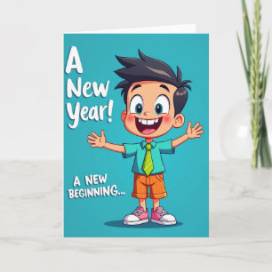 Eine Neujahrs-Grußkarte mit hellem Anfang Karte