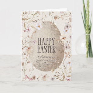 Eine neutrale Farb-Ester-Karte mit Ostern Karte