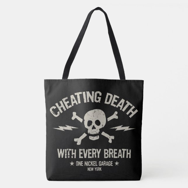 Eine Nickel-Garage / Cheat Death Beach Bag (Vorderseite)