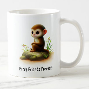 Eine Niedliche, 3D-gestrichene Eichhörnchen-Affe-K Kaffeetasse