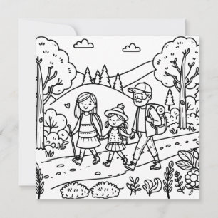 Eine niedliche Familienwanderungs- und Camping-Far