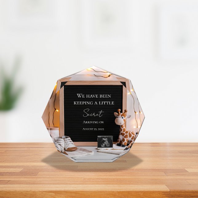 Eine niedliche fröhliche Ankündigung einer Schwang Fotoblock (Von Creator hochgeladen)