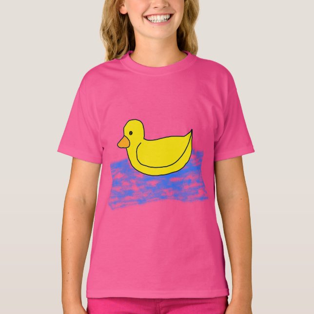eine niedliche gelbe Ente T - Shirt (Vorderseite)