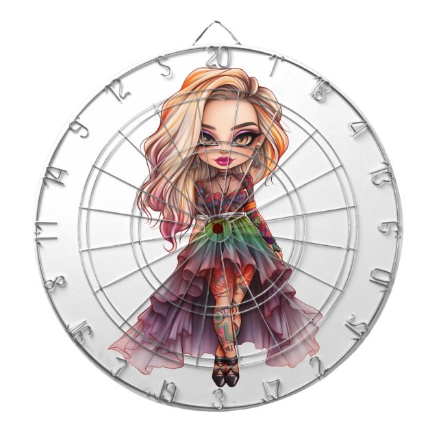 Eine Niedliche Girl Halloween Design Collection 11 Dartscheibe (vorne)