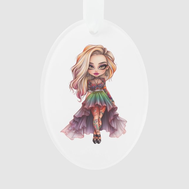 Eine Niedliche Girl Halloween Design Collection 11 Ornament (Vorderseite)