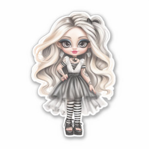 Eine Niedliche Girl Halloween Design Collection 12 Aufkleber