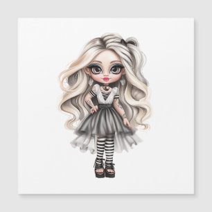 Eine Niedliche Girl Halloween Design Collection 12 Magnetkarte