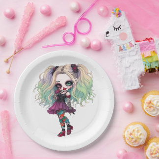 Eine Niedliche Girl Halloween Design Collection 13 Pappteller