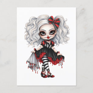 Eine Niedliche Girl Halloween Design Collection 7 Einladungspostkarte