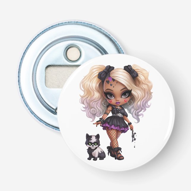 Eine Niedliche Girl Halloween Design Collection 8 Flaschenöffner (Vorderseite)