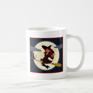 Eine niedliche Hexe Kaffeetasse