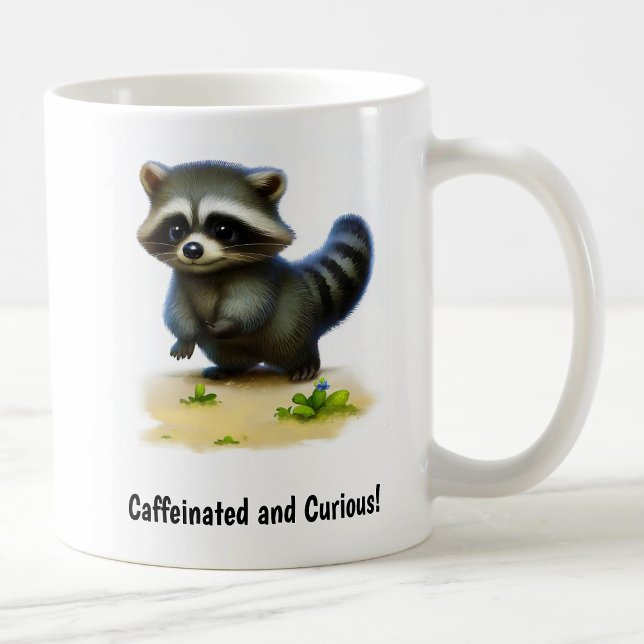 Eine Niedliche, in 3D gestrichene Racoon-Kaffee-Ta Kaffeetasse (Von Creator hochgeladen)