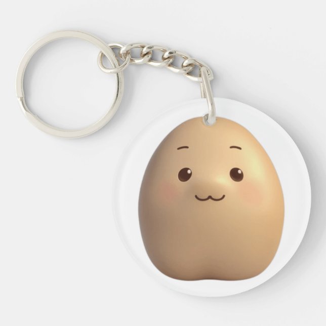 Eine Niedliche Kartoffelsorte Schlüsselanhänger (Vorderseite)