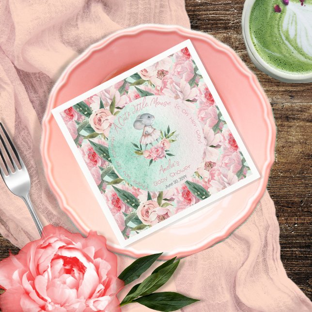 Eine Niedliche kleine Maus ist auf dem Weg zur Mäd Serviette (Von Creator hochgeladen)