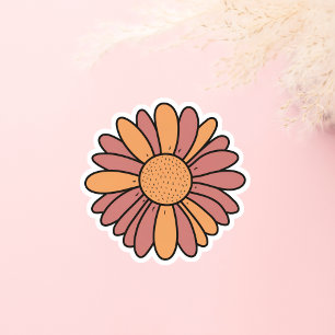 eine niedliche pastellfarbene Blume Aufkleber