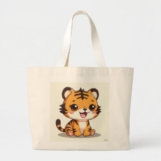 Eine niedliche Tigertasche Jumbo Stoffbeutel