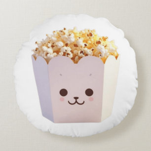 Eine Niedliche Tube Popcorn Rundes Kissen