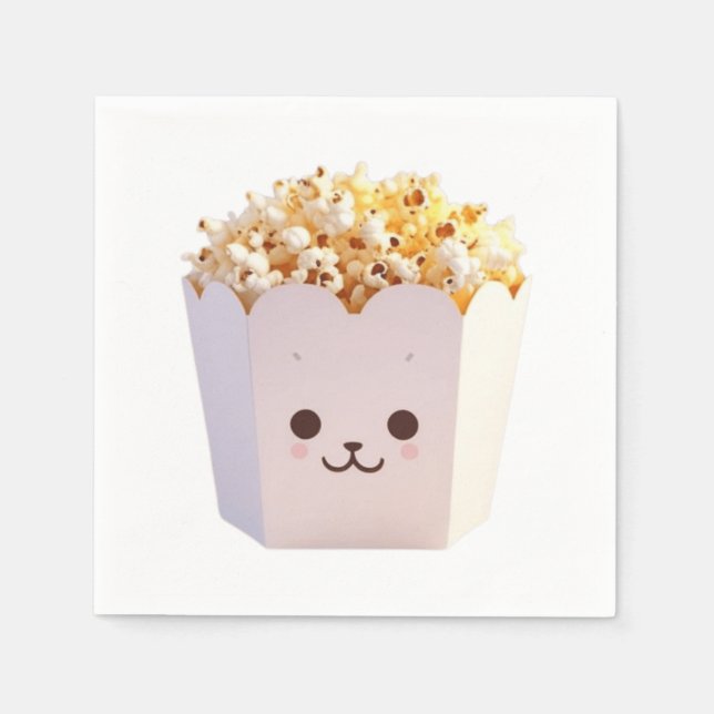 Eine Niedliche Tube Popcorn Serviette (Vorderseite)