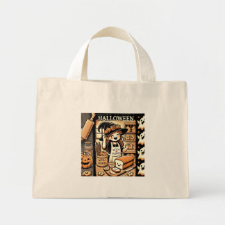 Eine niedliche Tüte, in der eine Hexe gebacken wir Mini Stoffbeutel