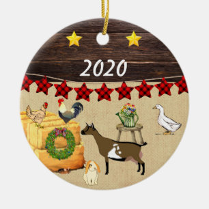 Eine nigerianische Zwergziege Keramik Ornament