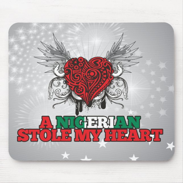 Eine nigerische Stola mein Herz Mousepad (Vorne)