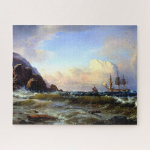Eine norwegische Küstenlinie C.F. Sørensen 1868 Puzzle
