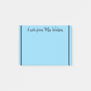 eine Note aus dem Namen des Lehrers einfache minim Post-it Klebezettel