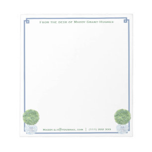 Eine Notiz von   Chic Blaue griechische Key Buchsb Notizblock